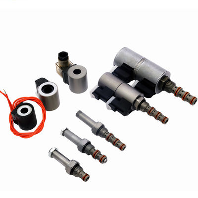 Enerjili Çift Bobinli Kartüs Solenoid Valf Hidrolik 4 yol 3 pozisyonu