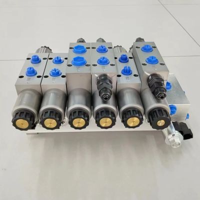 24V 6 Bank Solenoid Valf Çelik Bloku için Hidrolik Valf Manifoldları