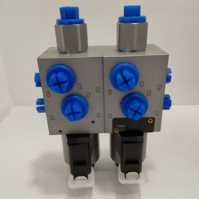 36W Elektrik Hidrolik Solenoid Valf 12v 6 Way 2 Pozisyon Çift Valf