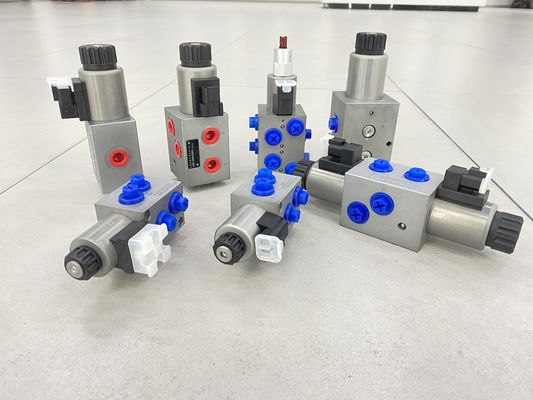 60bar 2 Pozisyon Hidrolik Solenoid Valf Sekiz Yolu JIS Yağ Portları