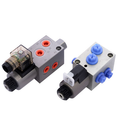 Yüksek verimli solenoid kontrol valfi 6 yol 2 pozisyon hidrolik elektrik valfi